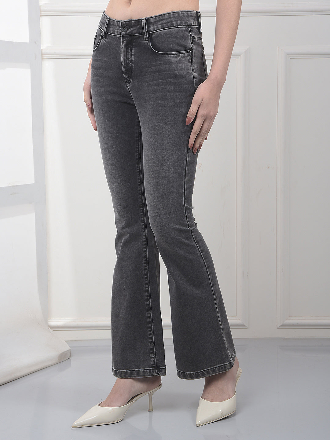 Chic Graphite Grey Bootcut Jeans