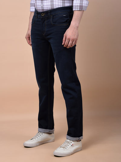 Iconic Navy Blue Straight Jeans