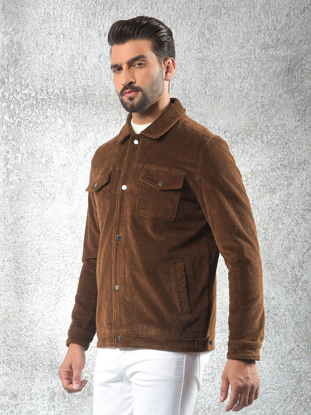 Modern Classic Brown Knitted Shacket