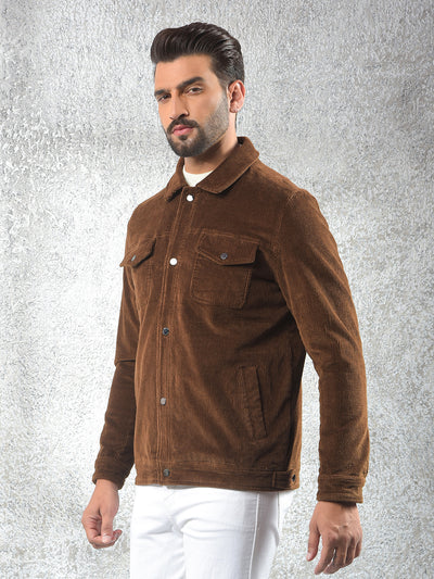 Modern Classic Brown Knitted Shacket