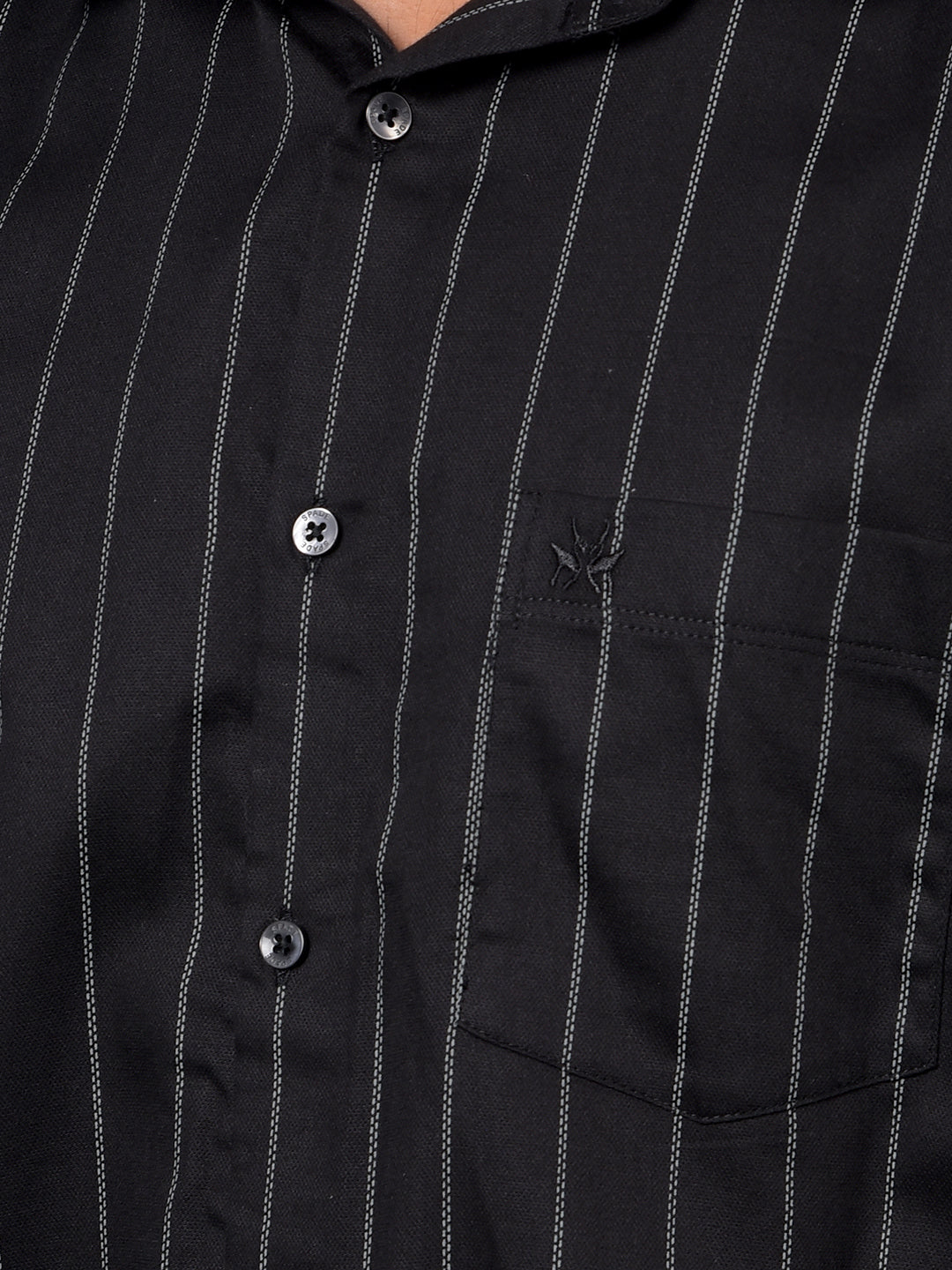 Black Vertical Stripes Shirt