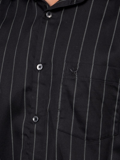 Black Vertical Stripes Shirt