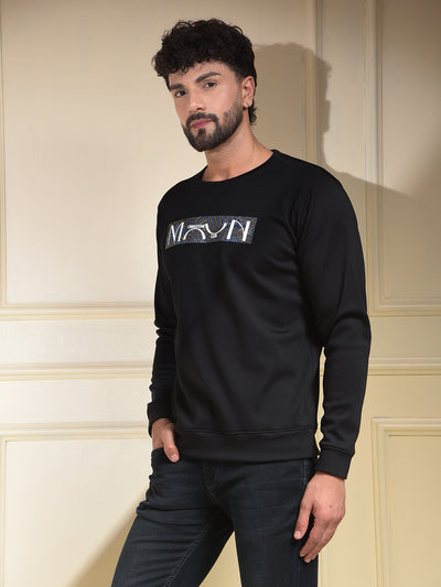 Black Graphic Print Sweatshirt