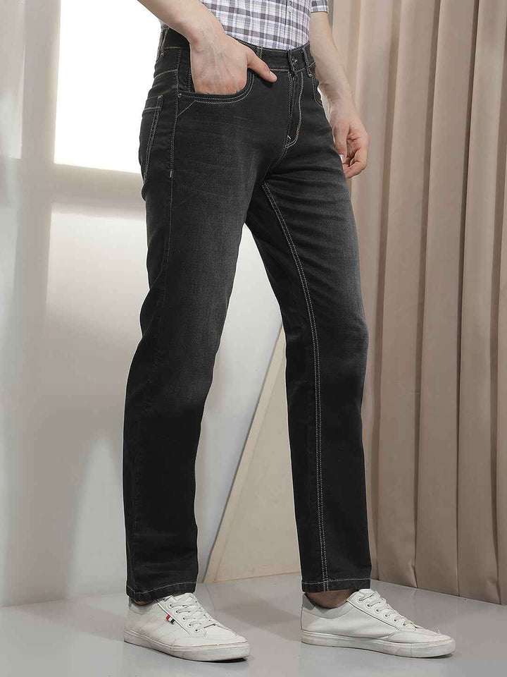 Black Straight Jeans