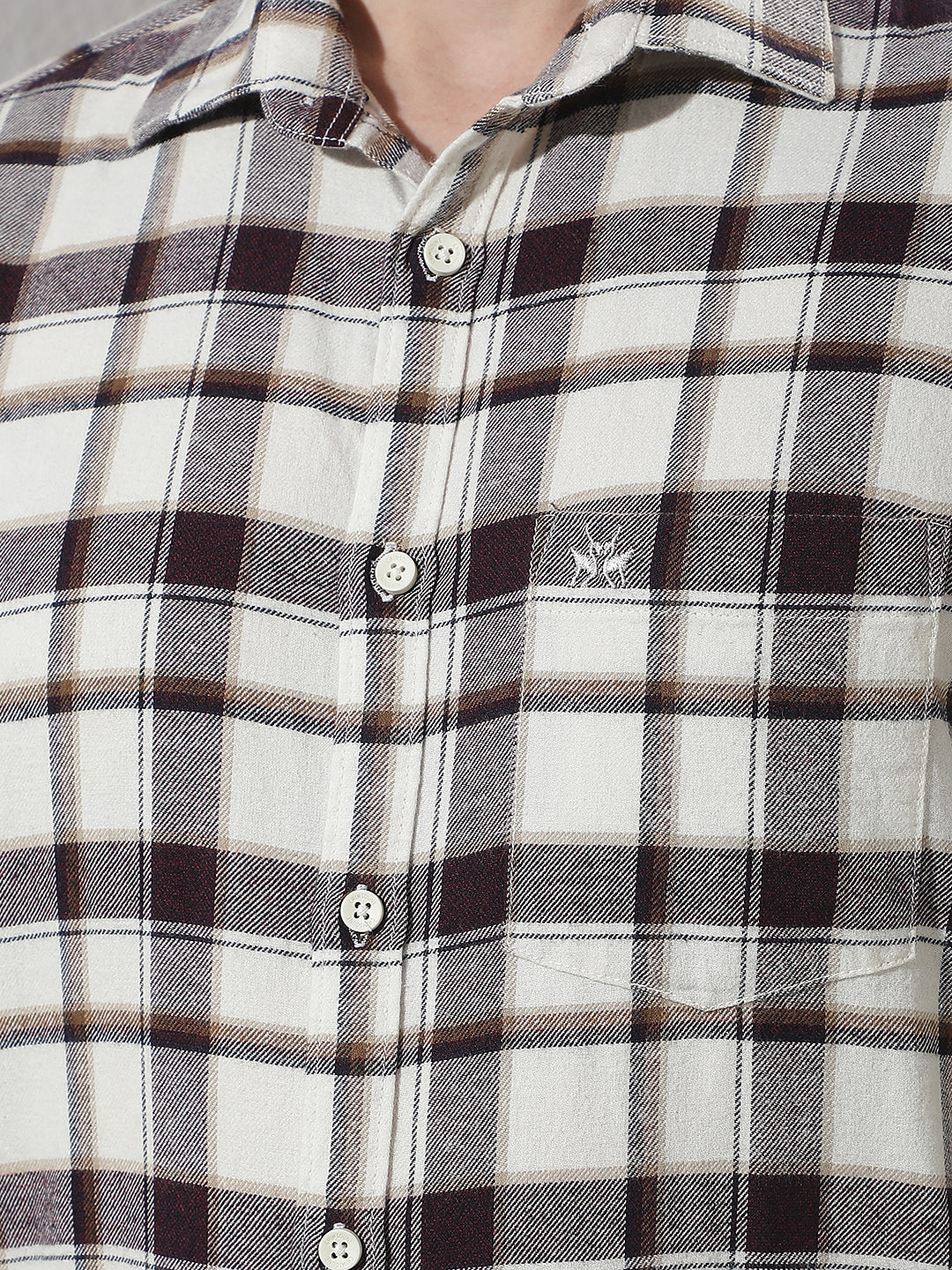 Maroon Checked 100% cotton Shirt