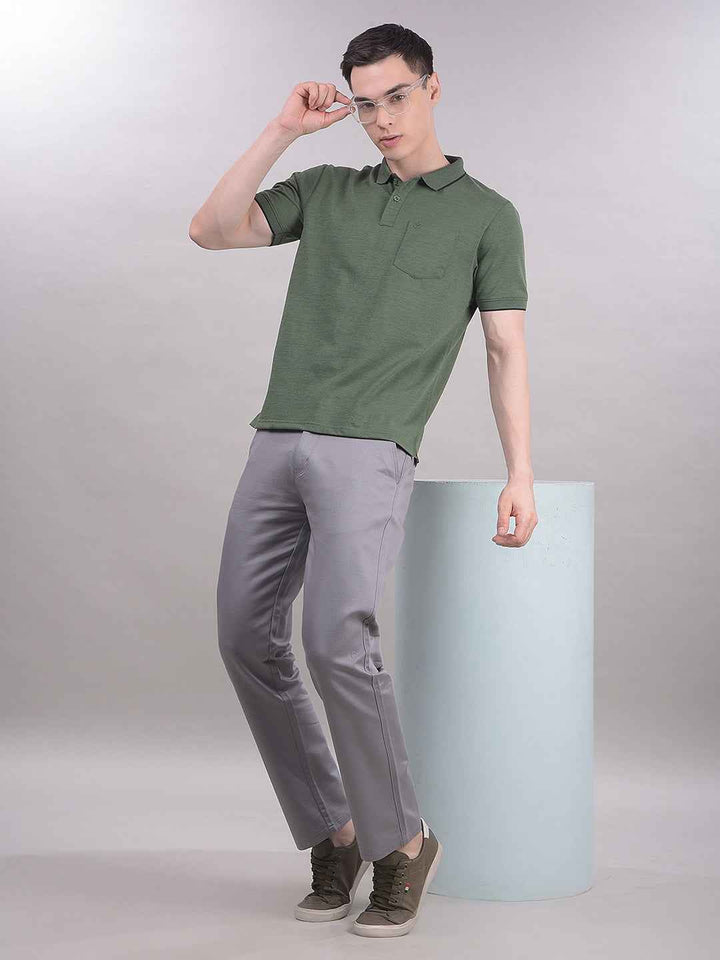 Green Polo Neck T-Shirt