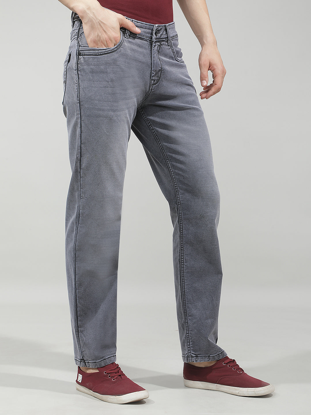 Classic Iron Grey Straight Jeans