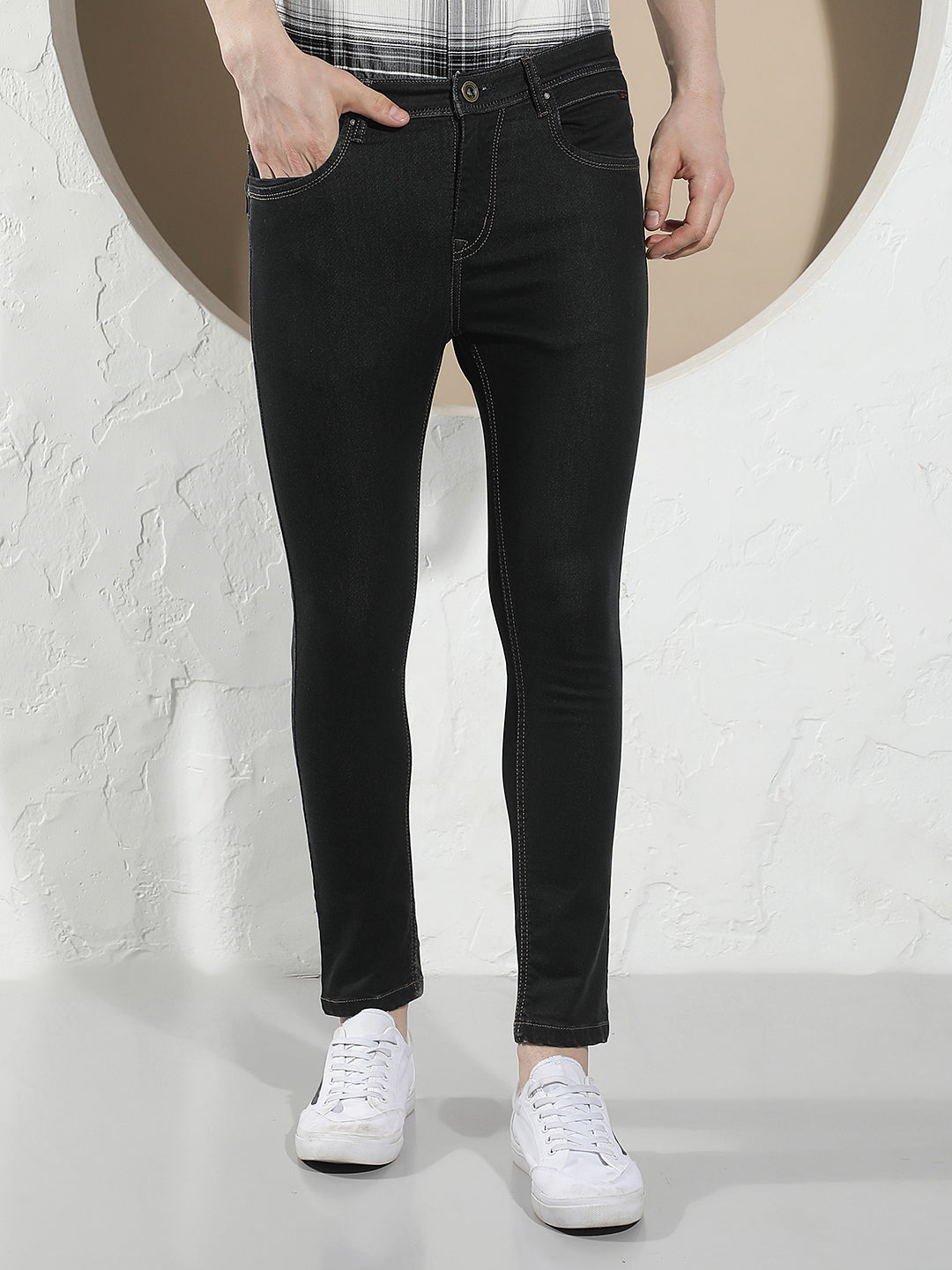 Sleek Pitch Black Skinny Jeans
