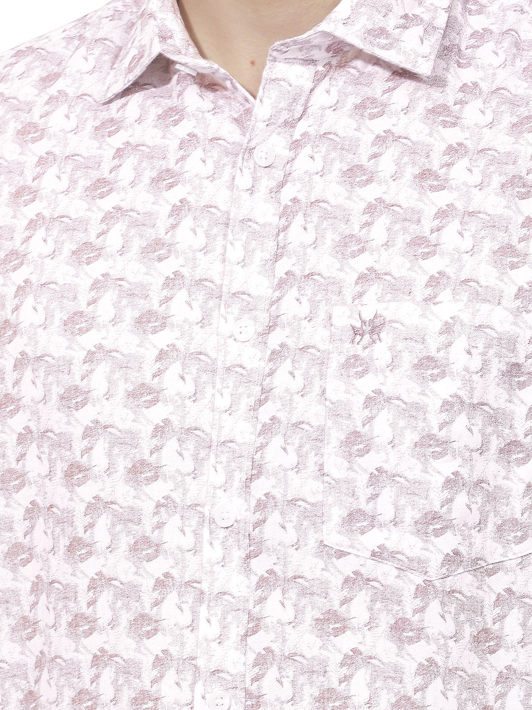 Purple Floral Print 100% Cotton Shirt