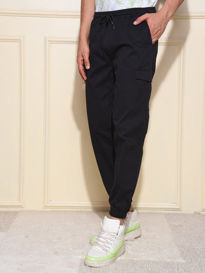 Chic Black Cargo Joggers