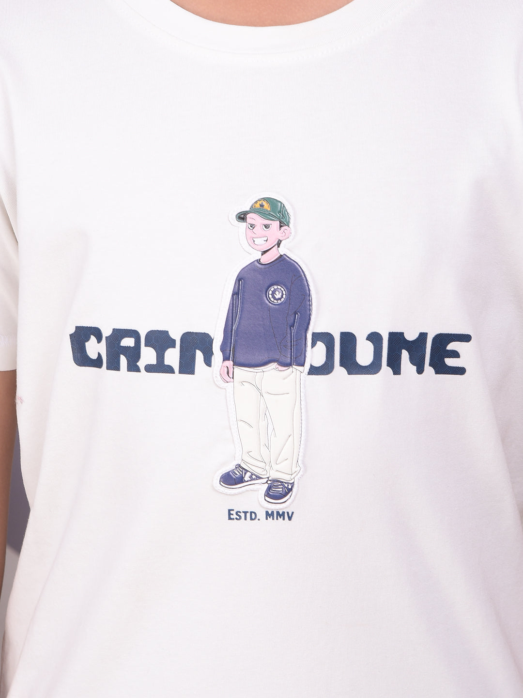 White Graphic Print T-Shirt