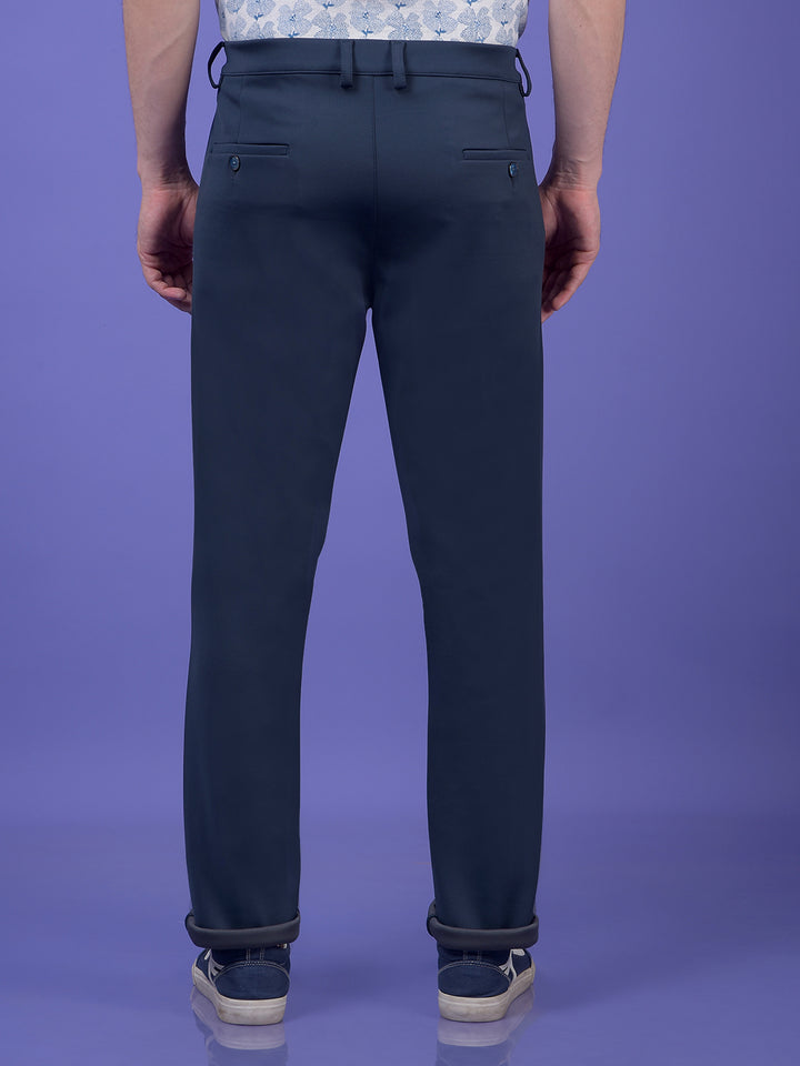 Navy Blue Knitted Trousers