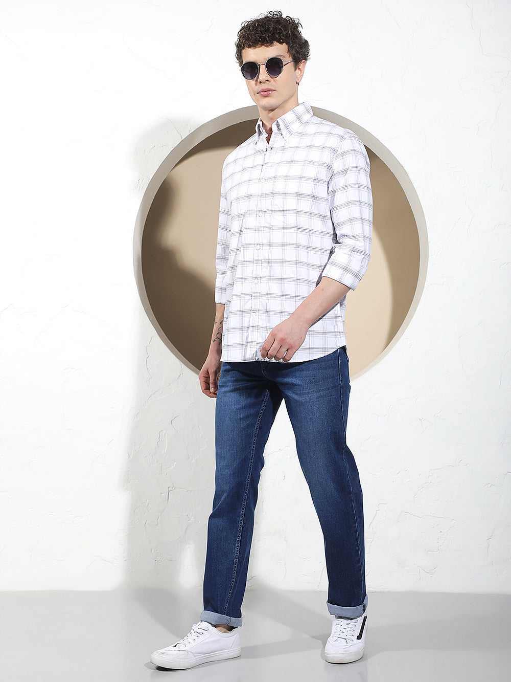 Luxe Ocean Blue Straight Jeans