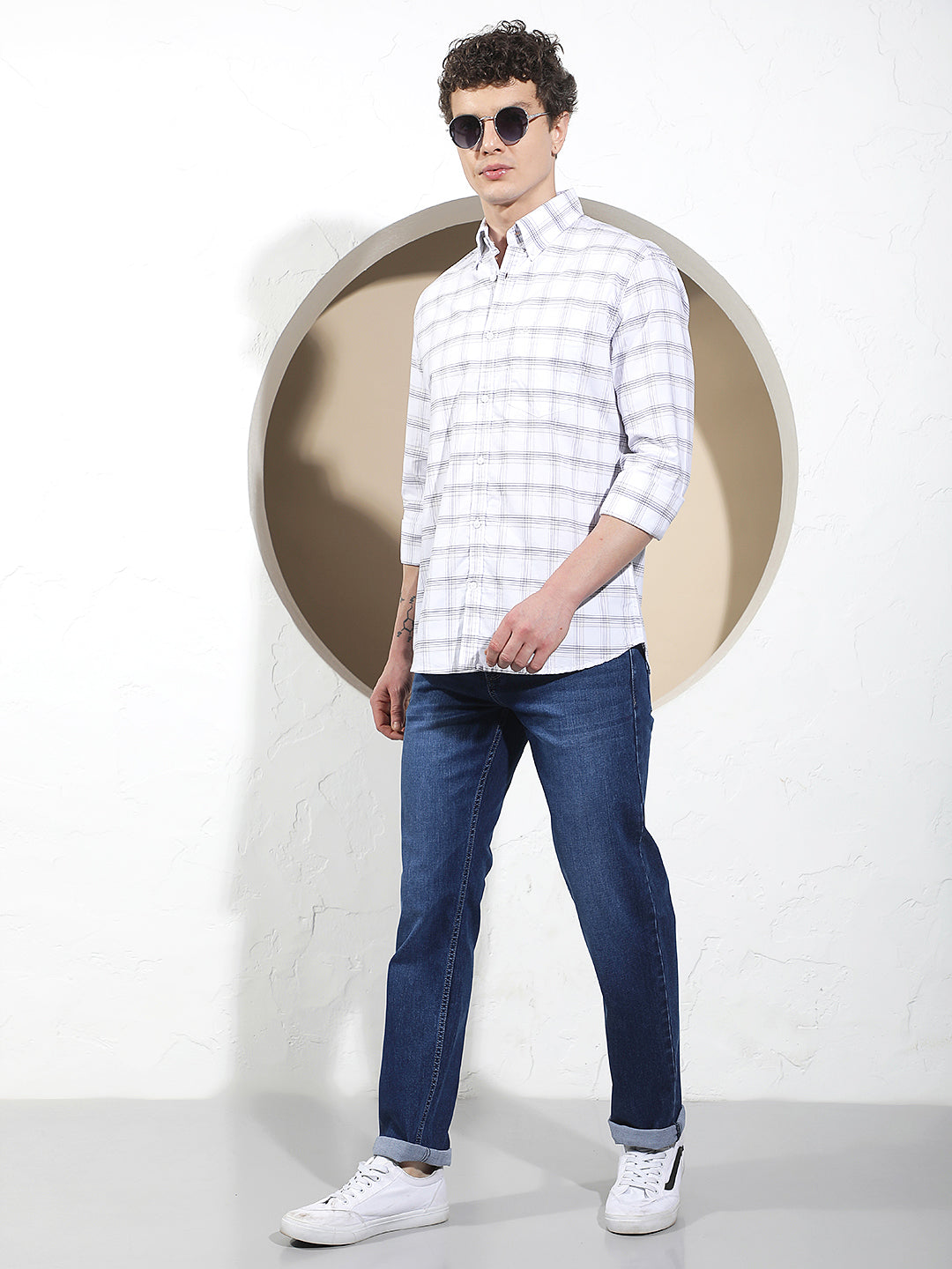 Luxe Ocean Blue Straight Jeans