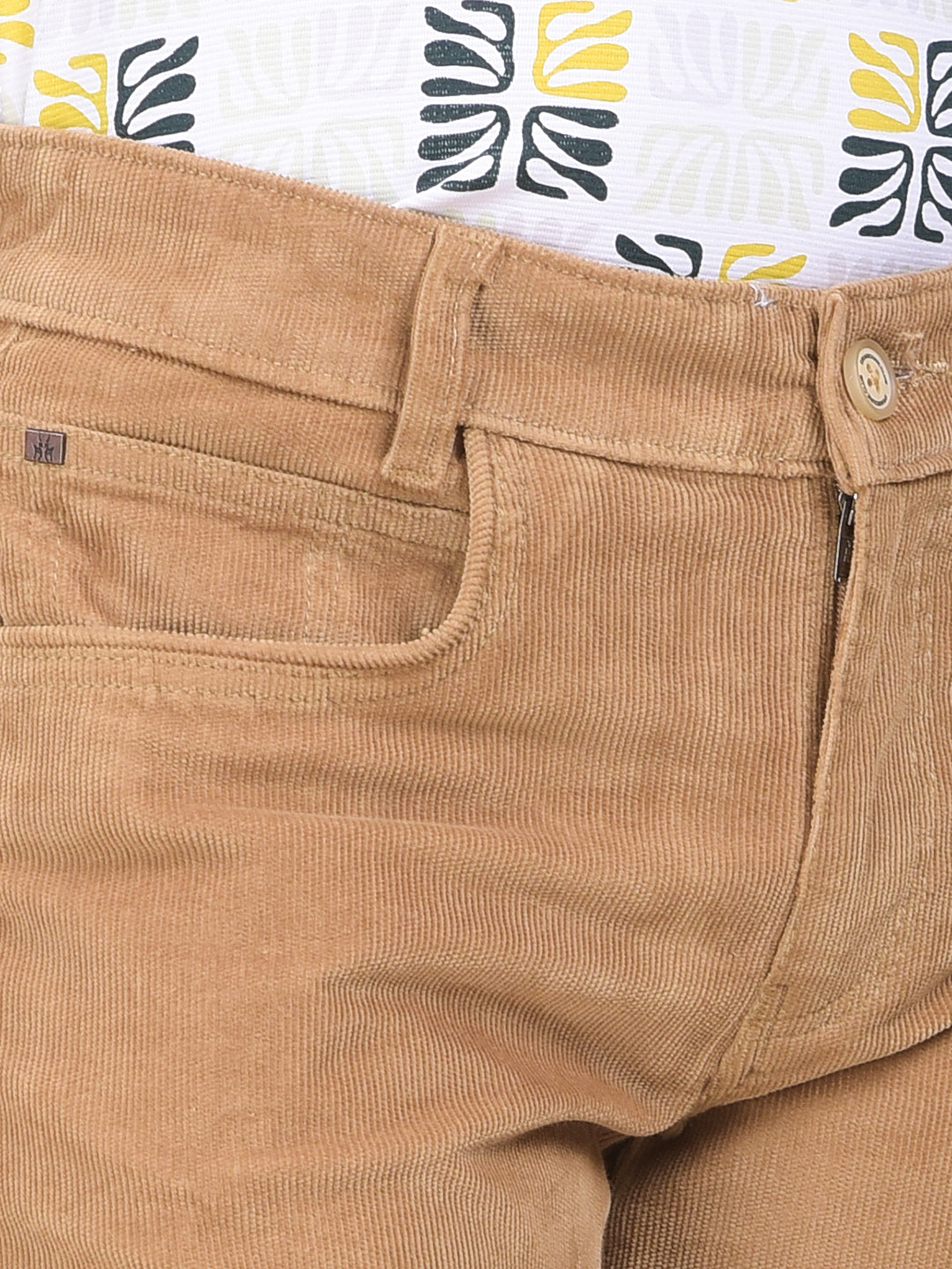 Refined Khaki Corduroy Trousers