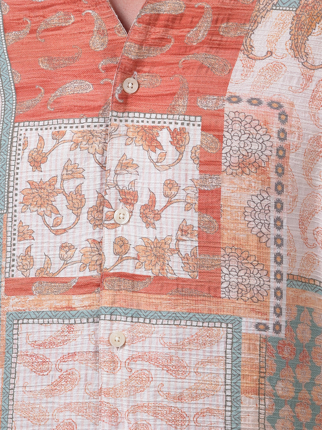 Orange Printed Shirt