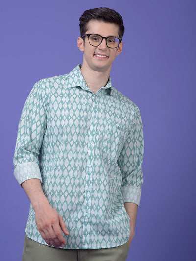 Green Printed Shirt