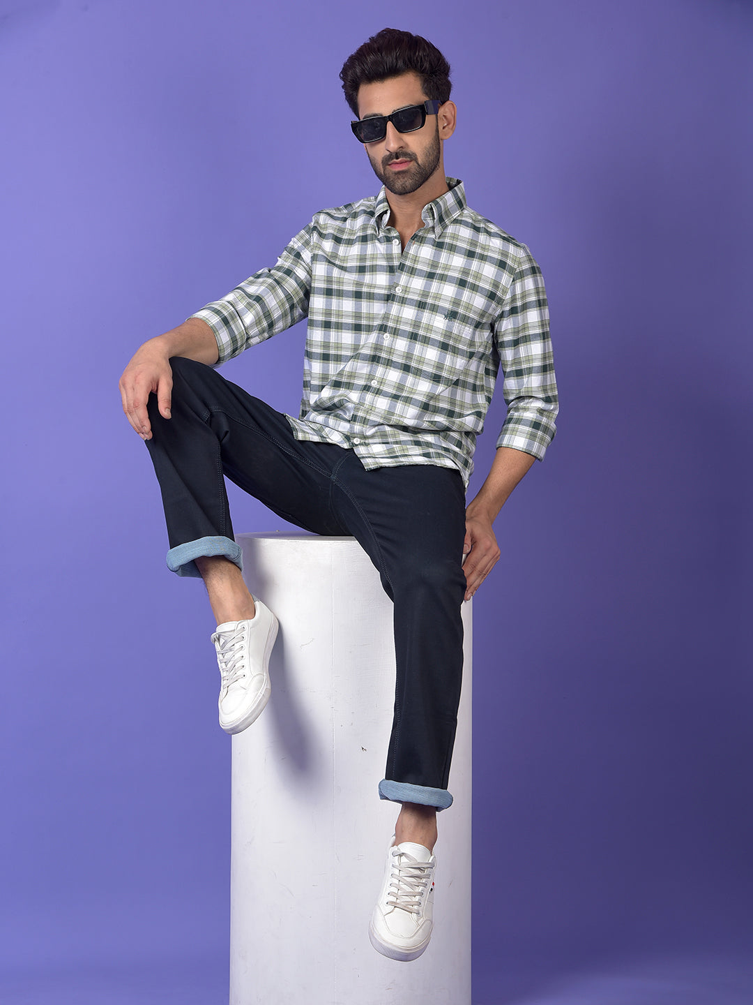 Navy Blue Straight Jeans