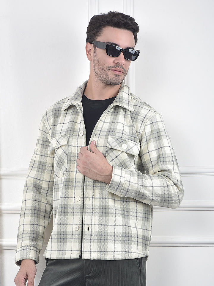 Green Grid Pattern Shacket