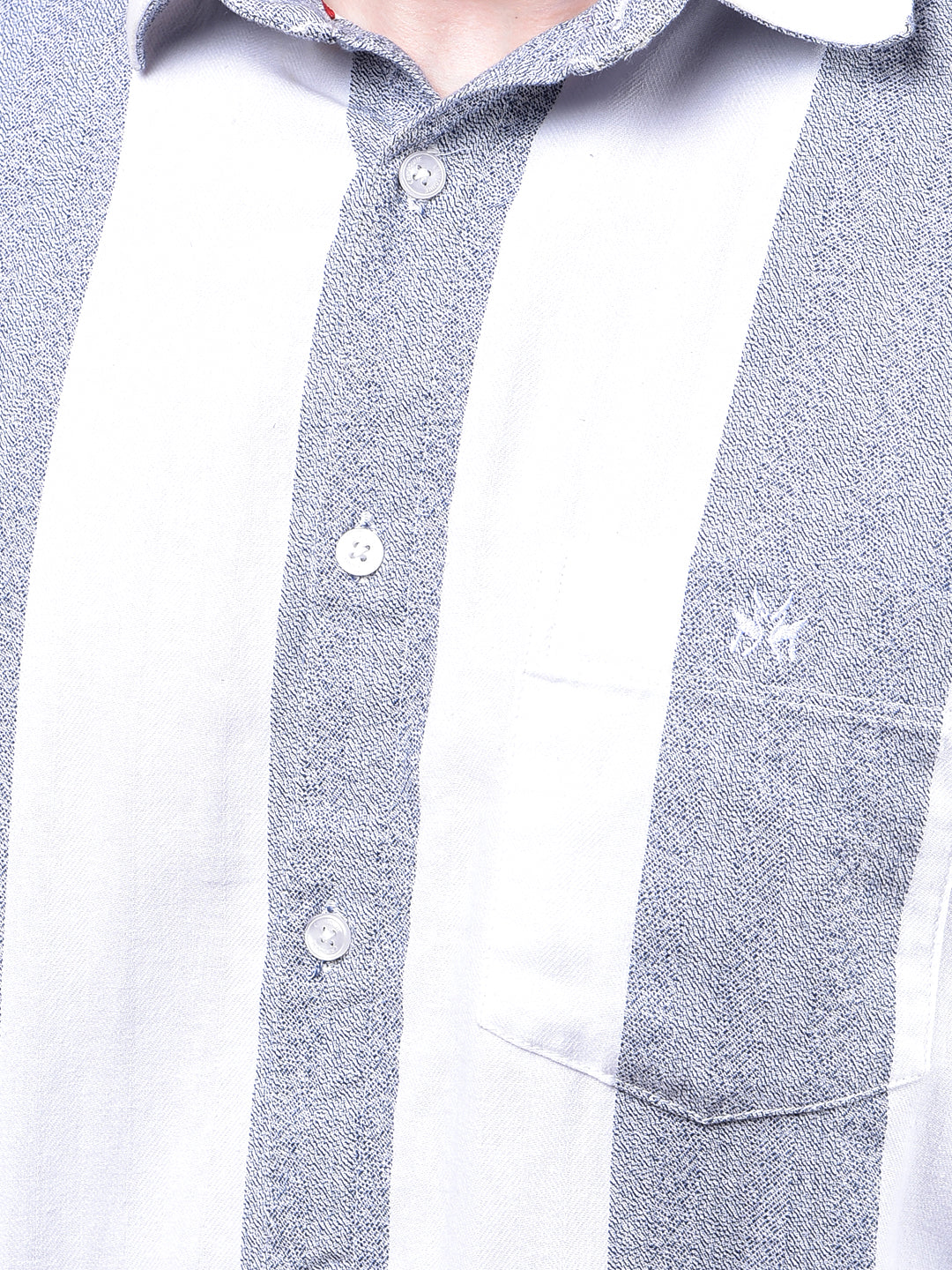 White Vertical Stripes 100% Cotton Shirt
