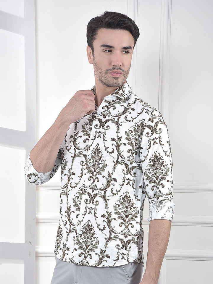 Green Floral Print Shirt