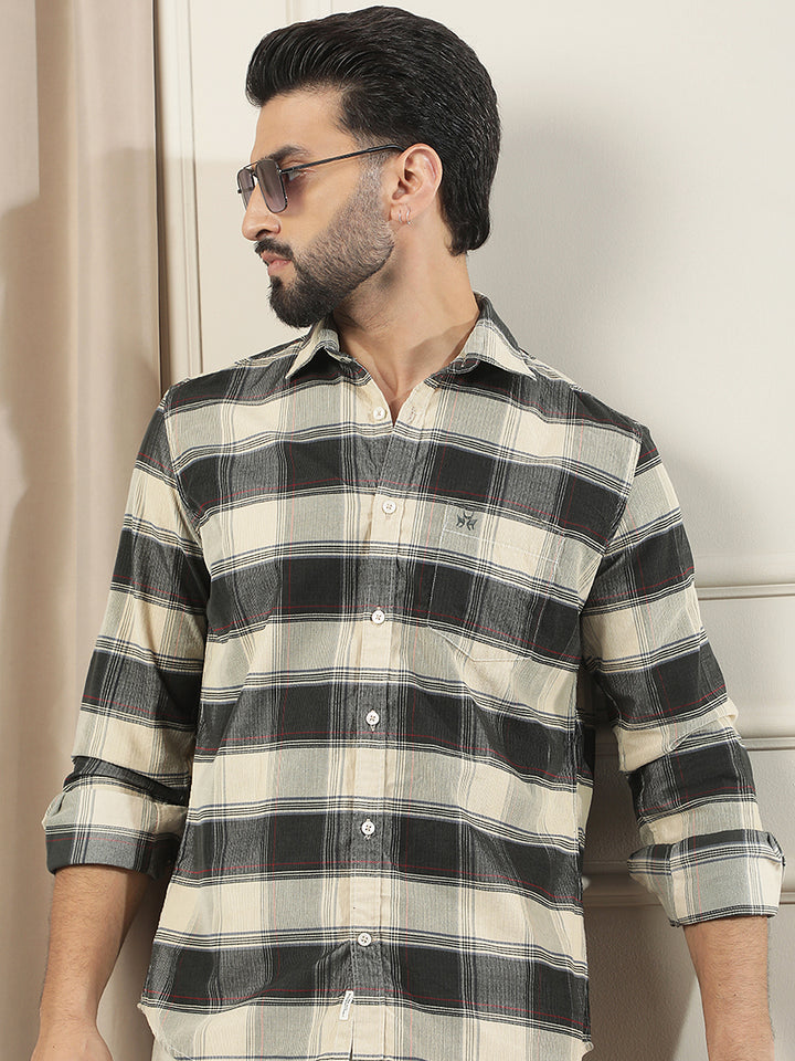 Green Checked Corduroy Shirt