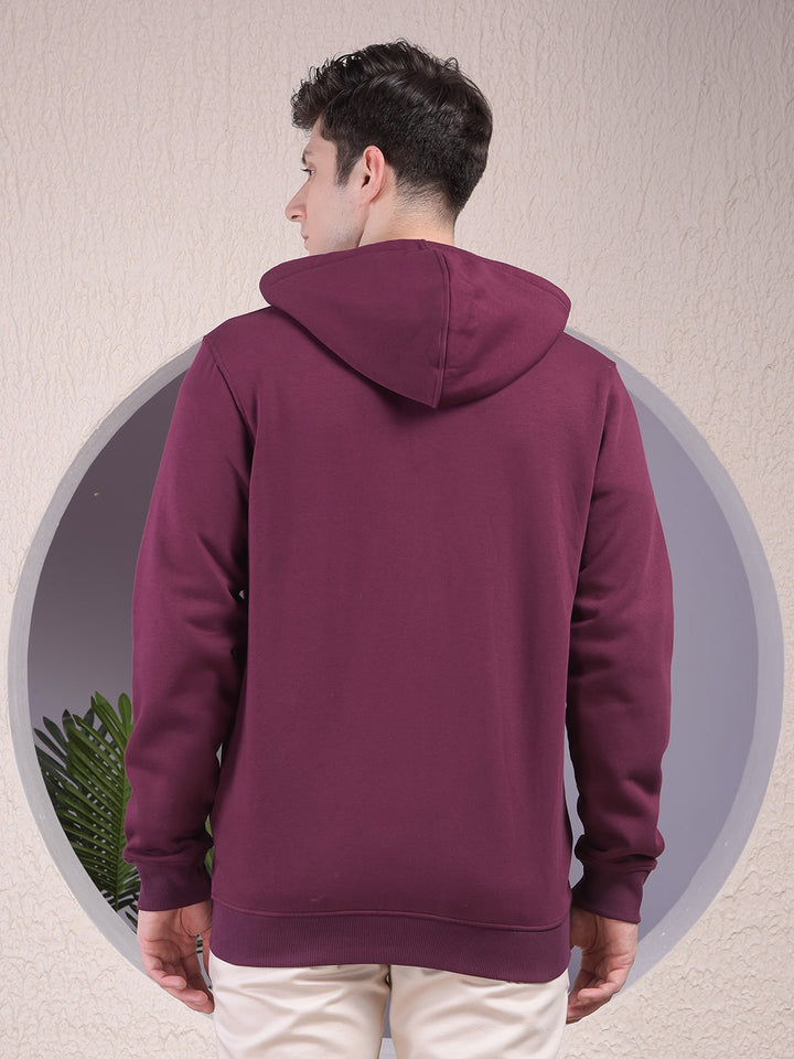 Dapper Wine Hooded Neck Sweatshirt