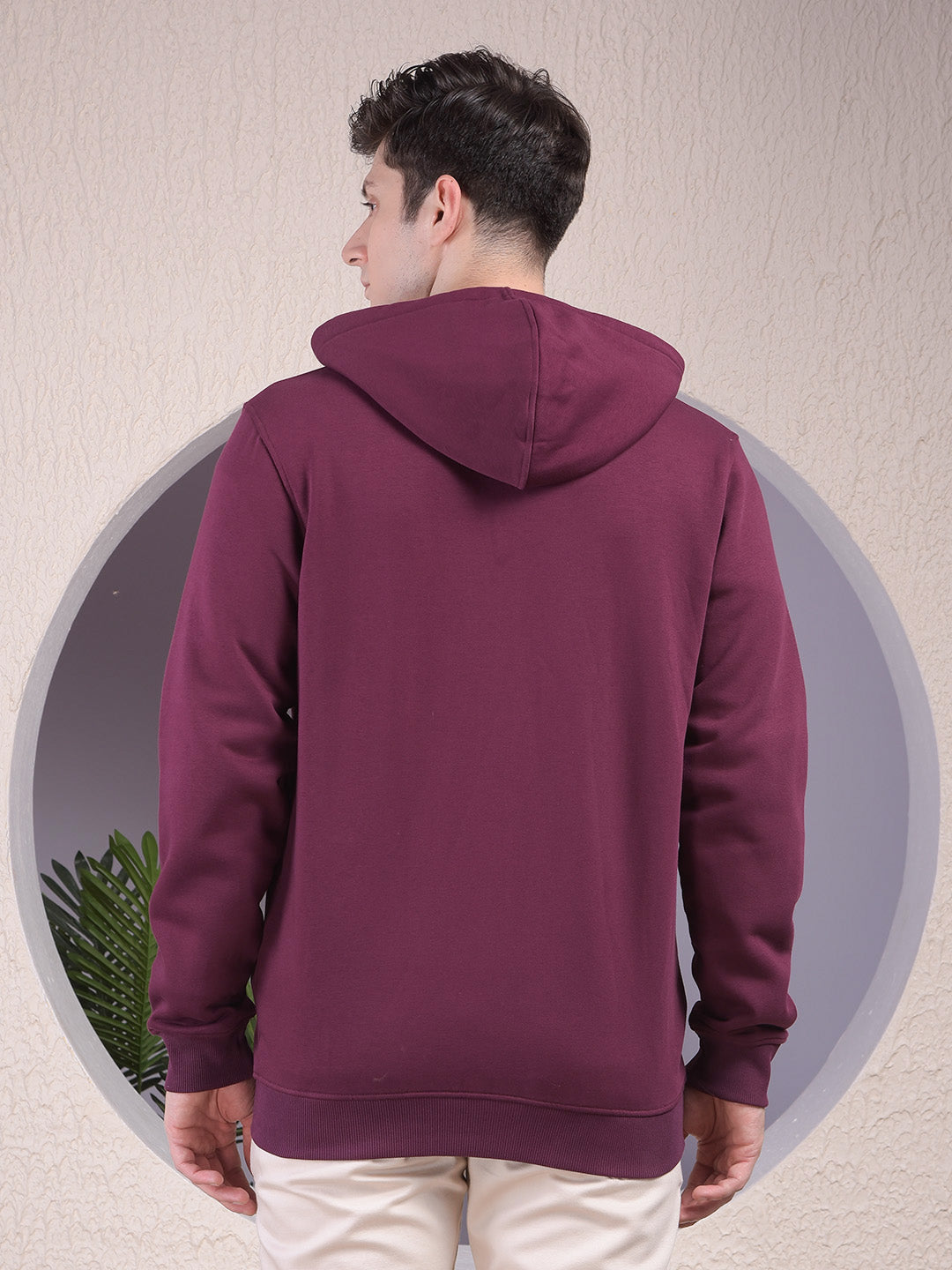 Dapper Wine Hooded Neck Sweatshirt