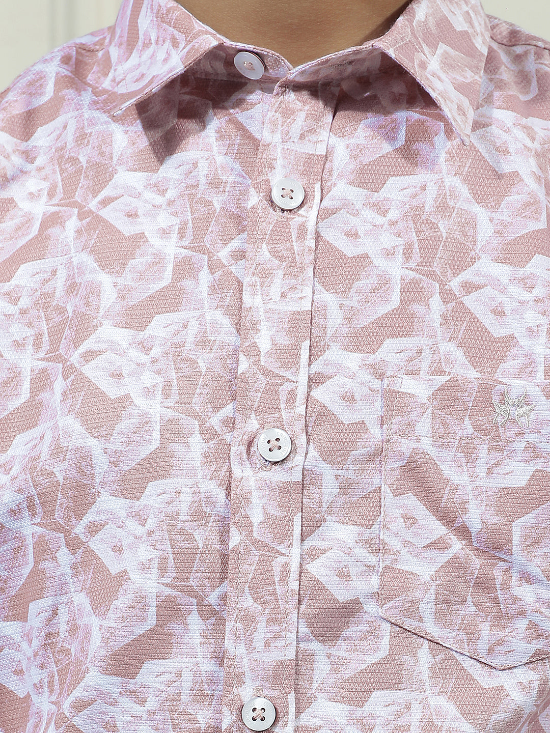 Mauve Pink Graphic Print Shirt