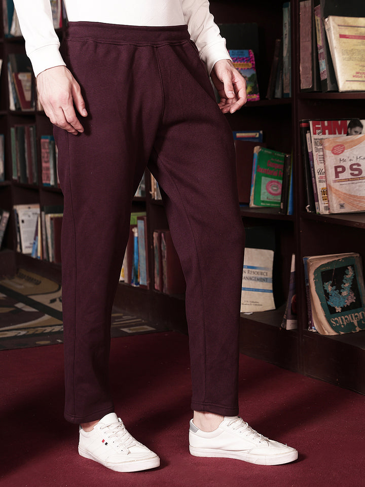 Refined Velvet Wine Trackpants