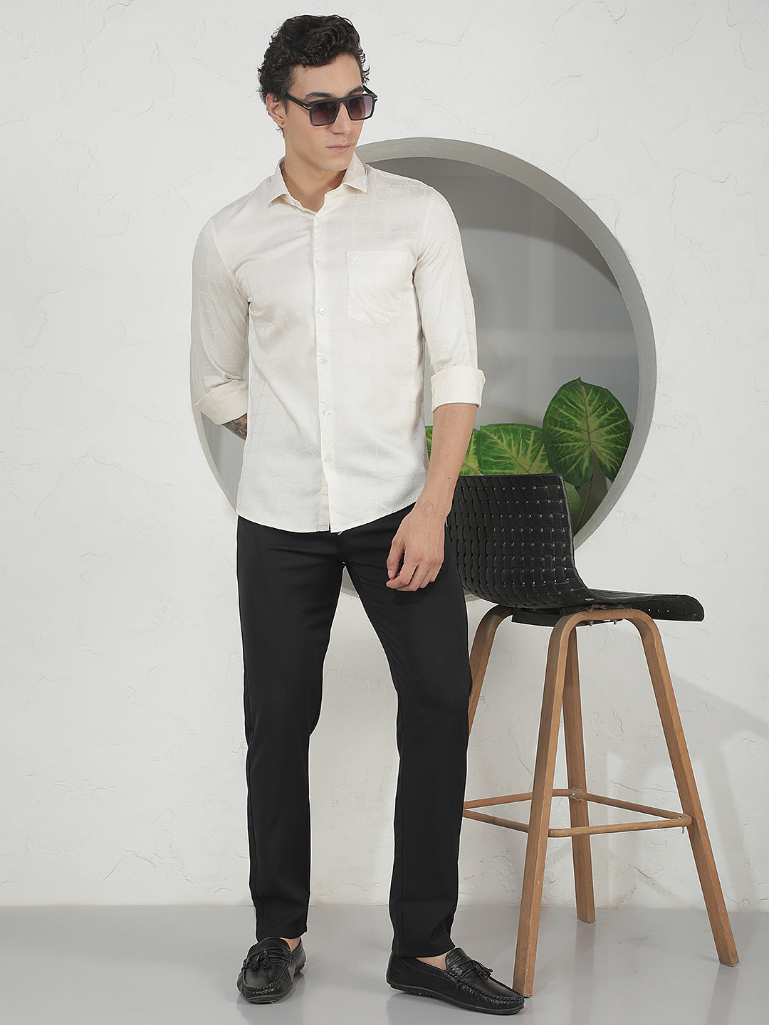 Signature Dune Beige Jacquard Shirt