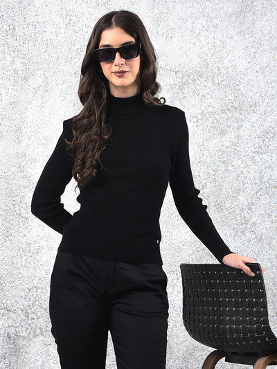 Classic Black Ribbed Sweater