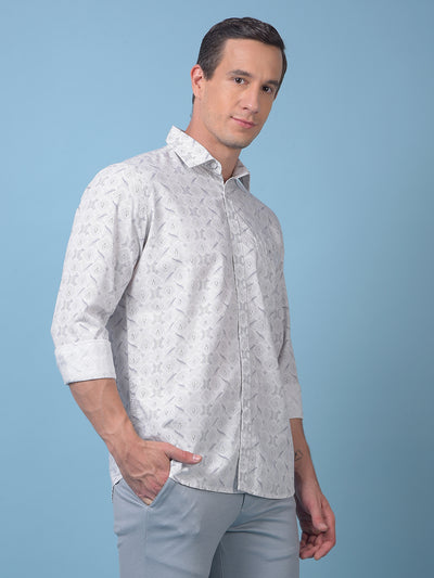 Grey Printed Shirt
