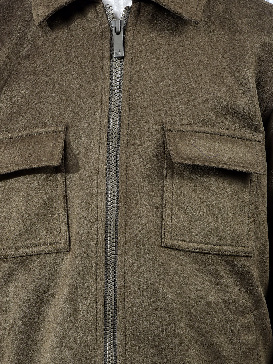 Vivid Olive Luxe Shacket