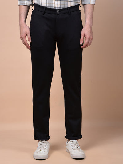 Classic Black Tailored Slim Trousers