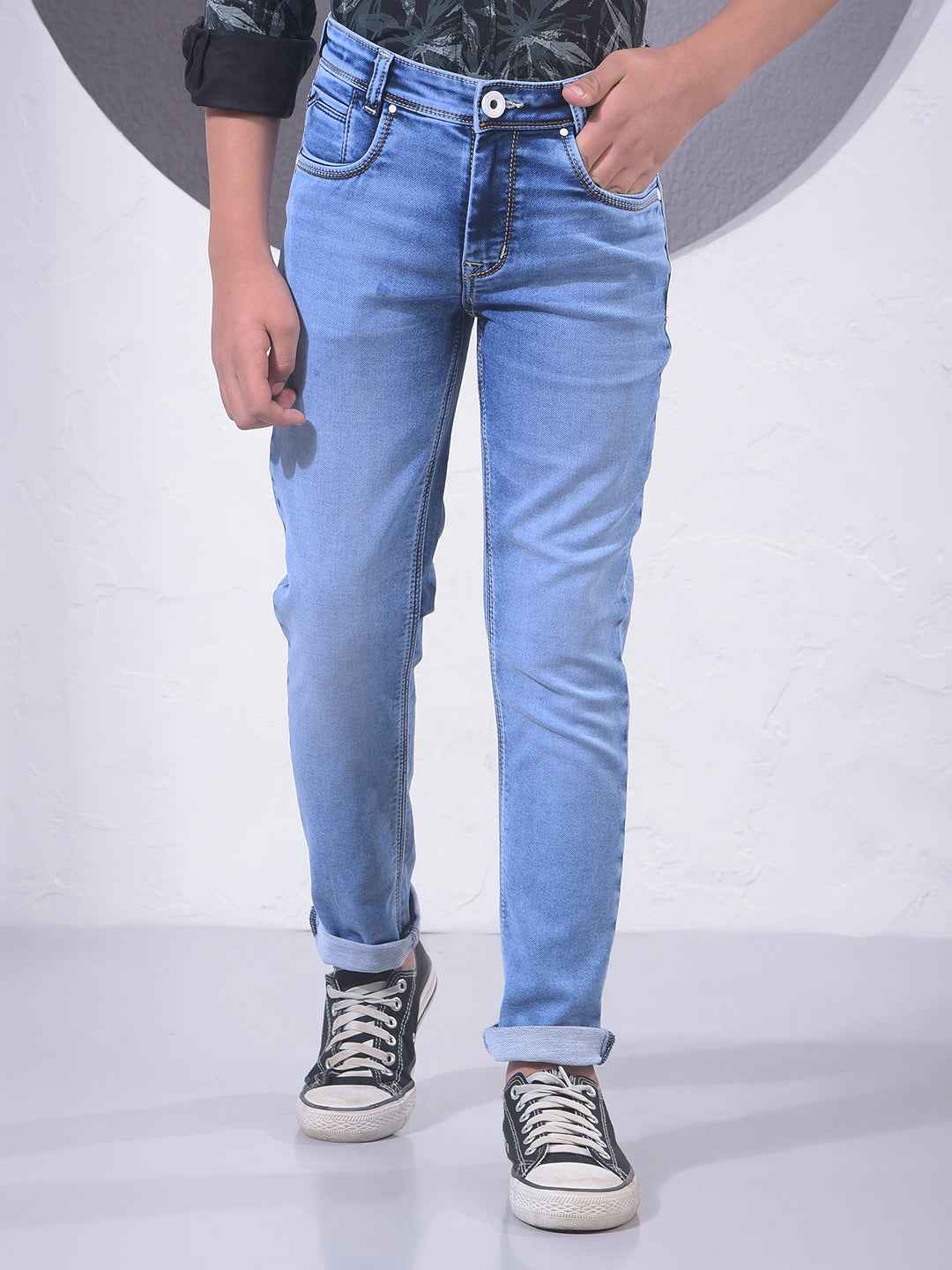 Sleek Blue Chic Jeans