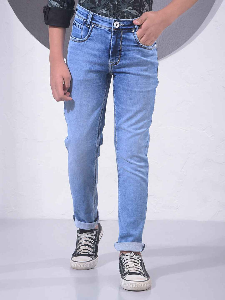 Sleek Blue Chic Jeans