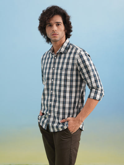 Green Checked 100% Cotton Shirt