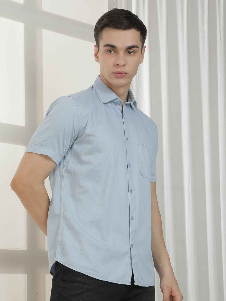 Refined Deep Blue Shirt
