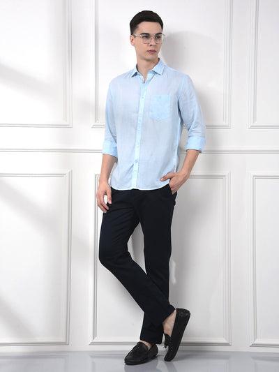 Coastal Linen Soft Blue Shirt