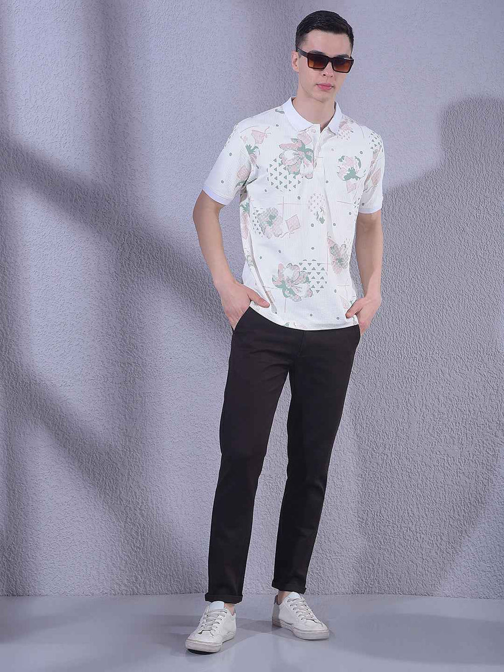 Green Floral Print T-Shirt