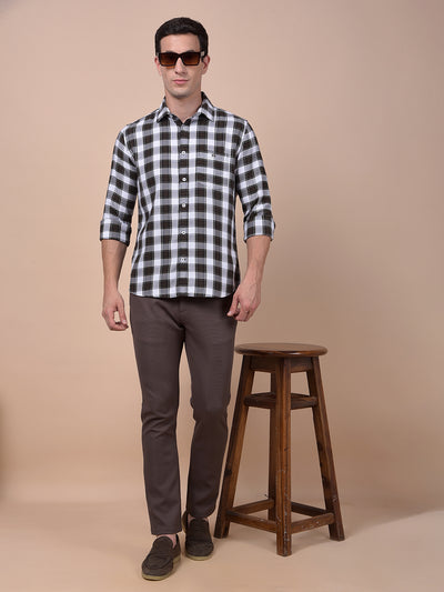 Modern Edgey Brown Knitted Trousers