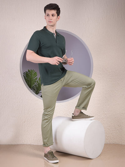 Swanky Green Straight Trousers