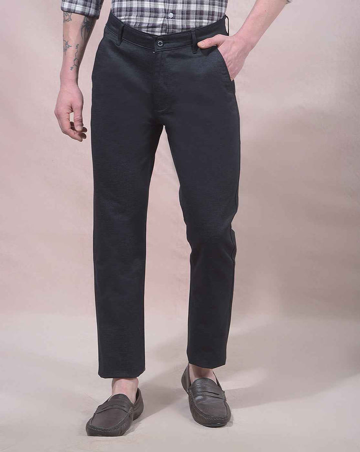 Orbit Black Printed Trousers