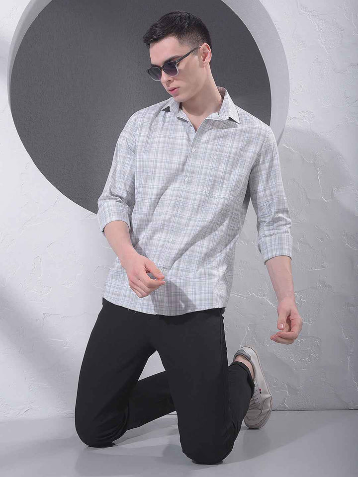 Green Checked 100% Cotton Shirt