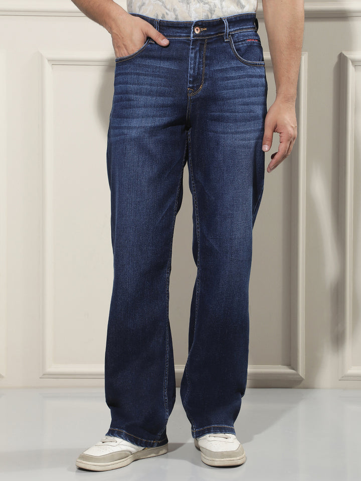 Minimalist Sapphire Blue Baggy Jeans