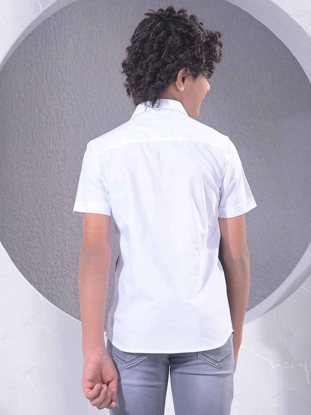 Green Typographic Print 100% Cotton Shirt