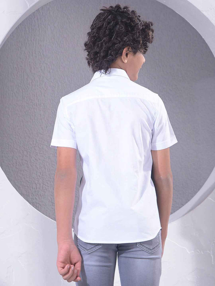 Green Typographic Print 100% Cotton Shirt