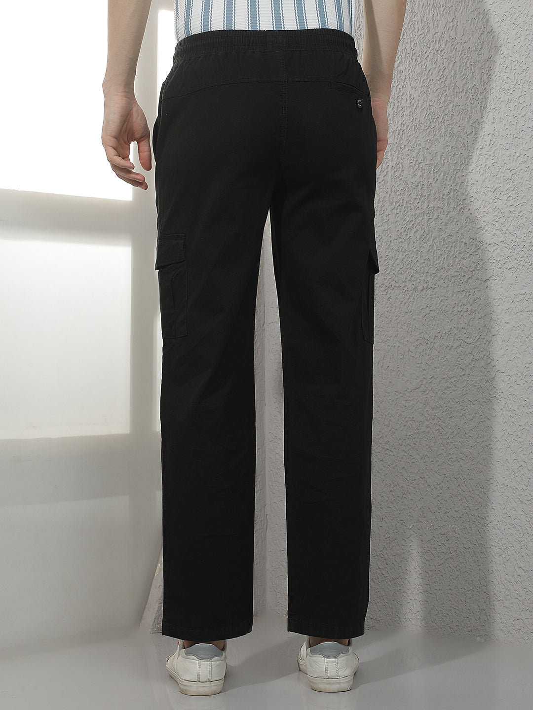 Essential Jet Black Cargo Trackpants