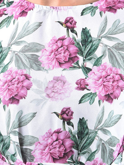 Multi-Color Floral Print Top